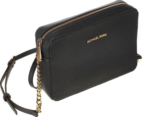 michael kors jet set l dames crossbodytas - zwart|michael kors jet set crossbody.